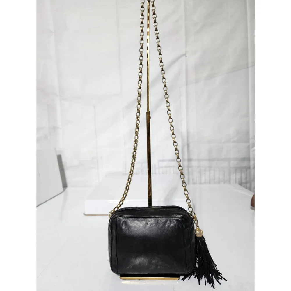 Chanel Lambskin Vintage Mini Fringe Camera Bag Black - Picture 3 of 15